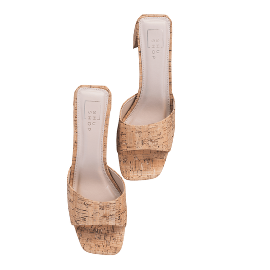 Cork Heel Sandal