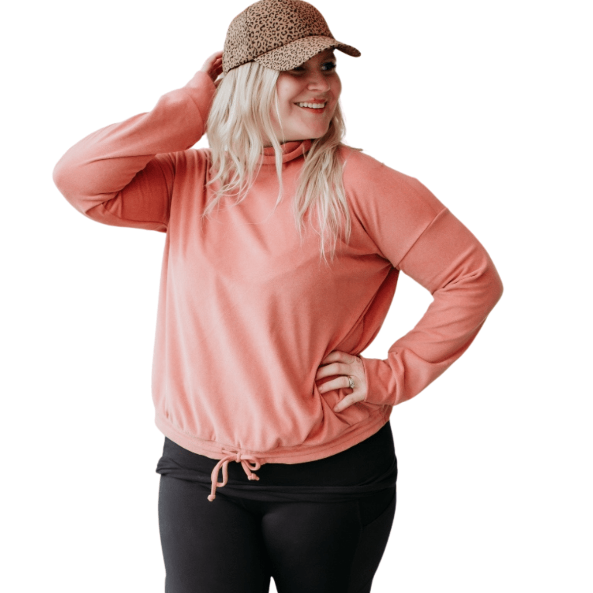 Mauve Tie Waist Pullover - The Boutique Outlet