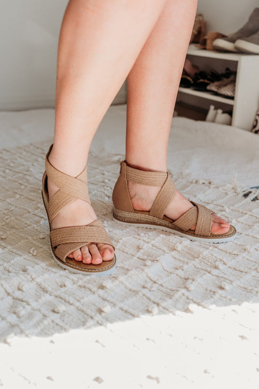 Sadie Sandal in Tan - Sandals - Flower Bird Boutique